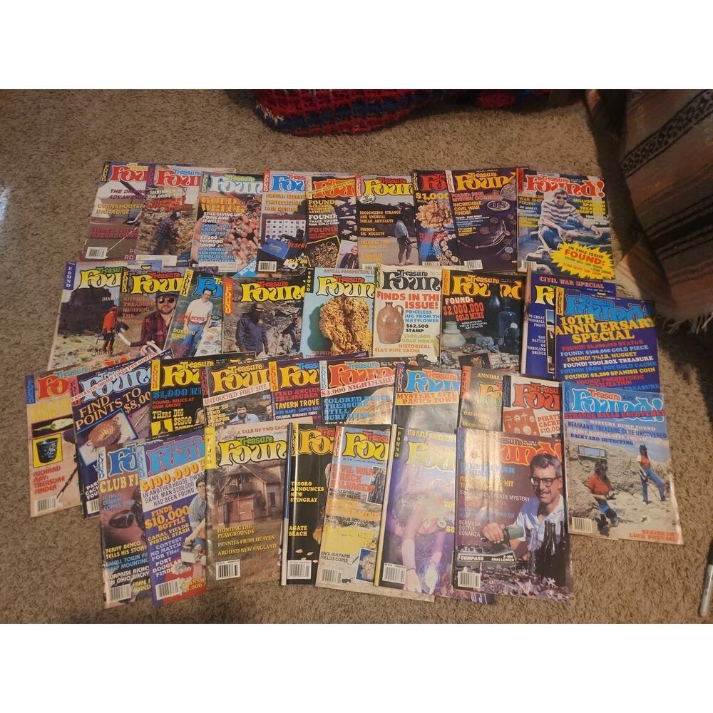 Lot Of 35 Treasure Found Magazine 70s 80s 90s Treasure Hunting Metal Detecting